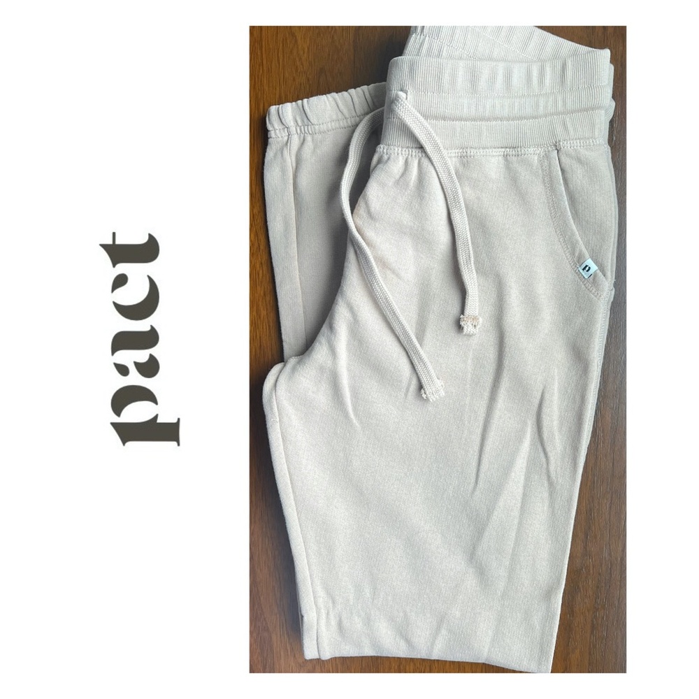 PACT Organic Cotton Sweatpants Joggers Taupe | Size S